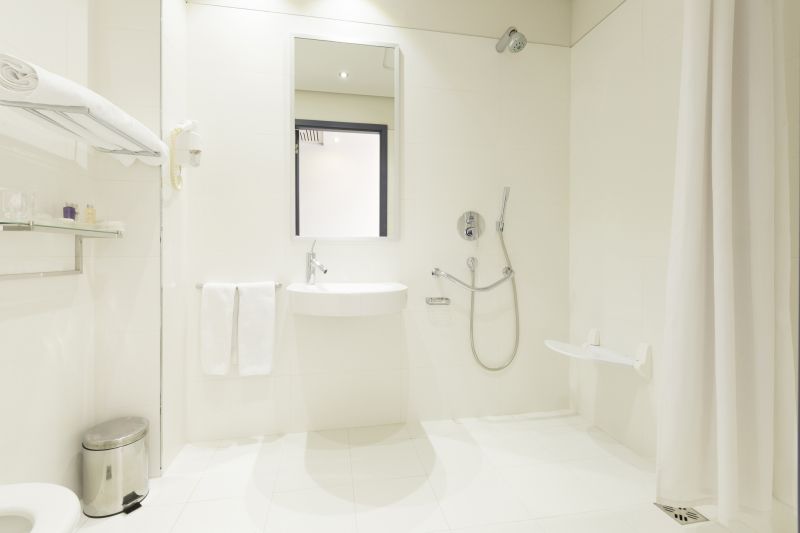 Open Concept Shower with Rain Shower Head